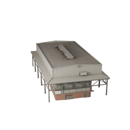 Industrial Shed 3D Model - Realistic Archviz Asset