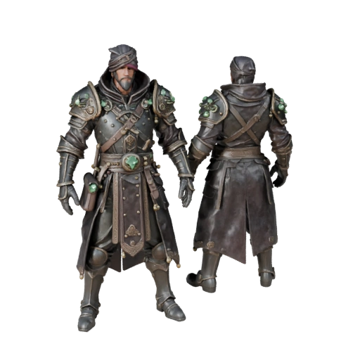 Реалистичная модель бронированного пирата - с ригом