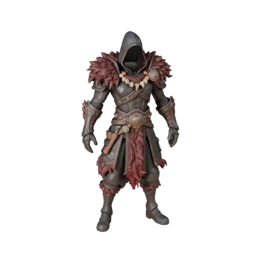 3D персонаж Fantasy Arcane Assassin, вид в окне движка, готовый к Unreal Engine ассет со статичной позой и PBR