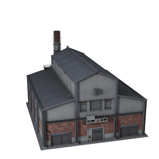 Modello 3D Centrale Elettrica per Unreal - Asset Realtime per Scene UE