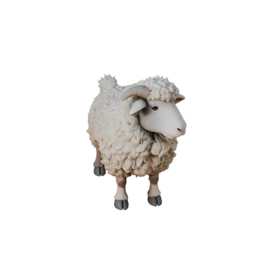 3D модель овцы для Blender - PBR ассет с текстурами | Бесплатно