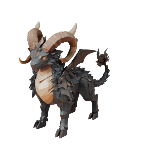 Низкополигональный грифон 3D модель - Игровой ассет для Unity с FBX | Бесплатно