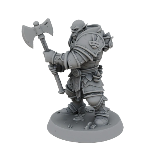 Фэнтези орк пират миниатюра STL