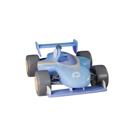 Мультяшный гоночный болид 3D модель для стилизованных игр, PBR-ресурс