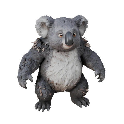 3D модель коалы для Blender - PBR-ресурс с текстурами | Бесплатно