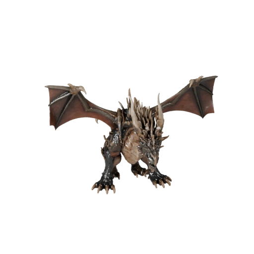 Реалистичный костяной дракон 3D модель - rigged PBR ассет для игр