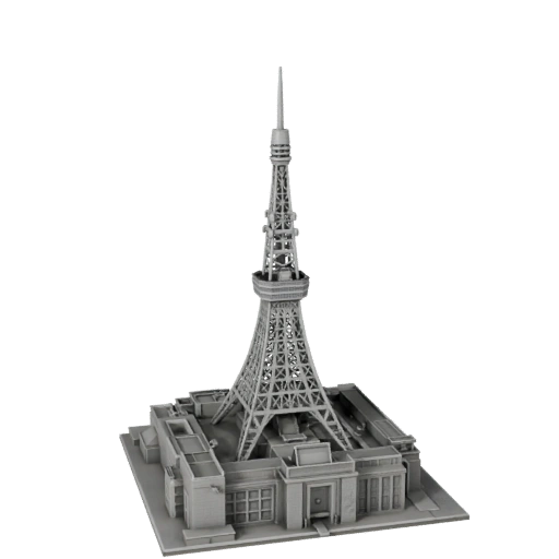Printable Tokyo Tower STL 3D Model - Printable Scale Asset