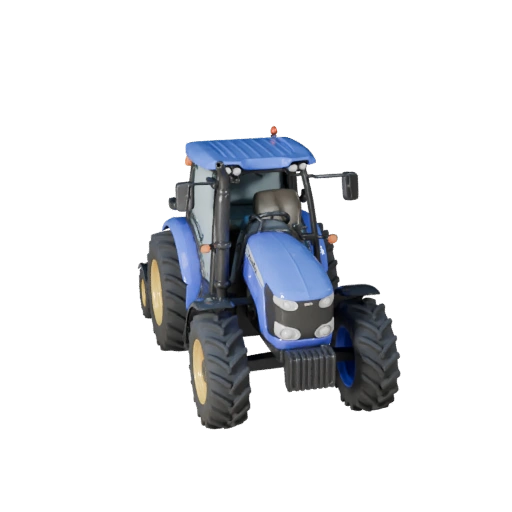 3D модель сельскохозяйственного трактора для Blender и игр - Реалистичный PBR