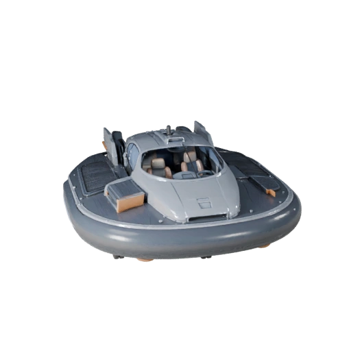 3D модель судна на воздушной подушке для Blender - готовый к рендерингу ассет