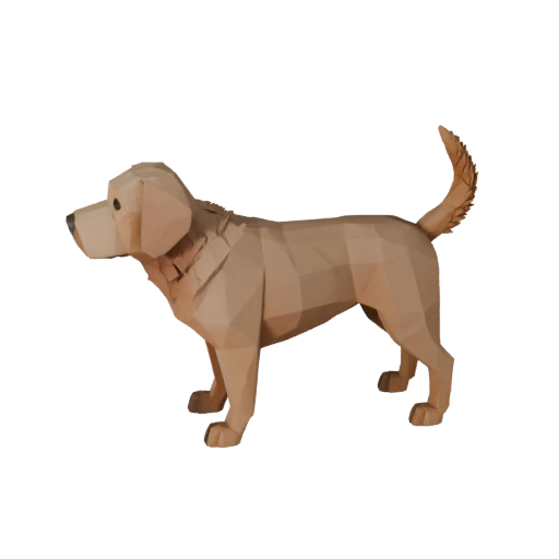 Низкополигональная 3D модель собаки - Игровой ассет для Unity с FBX | Бесплатно