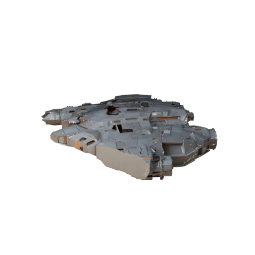 Грузовой корабль дальнего космоса 3D модель - Низкополигональный, готов к игре, PBR