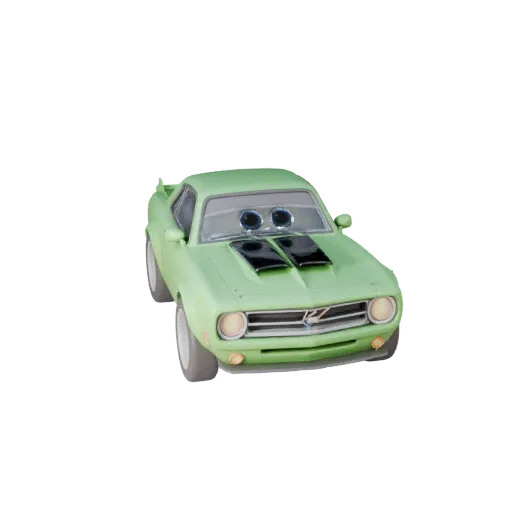 Мультяшный маслкар 3D модель для стилизованных игр, PBR ассет