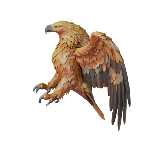 Беркут 3D модель для блендера - PBR ассет с текстурами