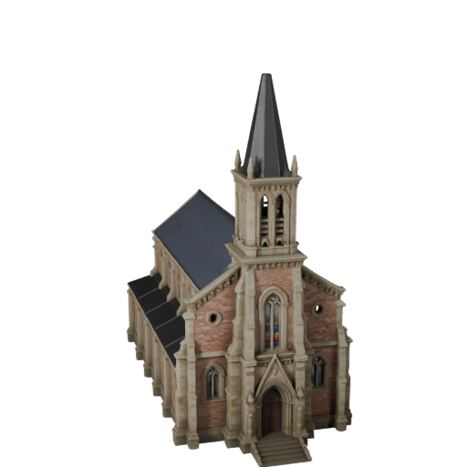 3D модель церкви для Blender - Рендер-ресурс для архитектуры