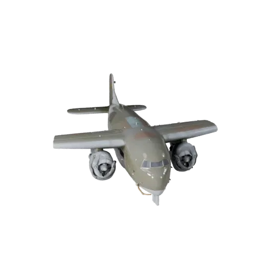 3D модель грузового самолета времен Второй мировой войны, вид в студии с трех четвертей, готовый для Blender ассет транспортн