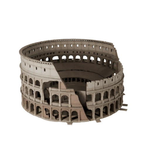 Colosseo Stilizzato Modello 3D - Asset di Gioco per Architettura
