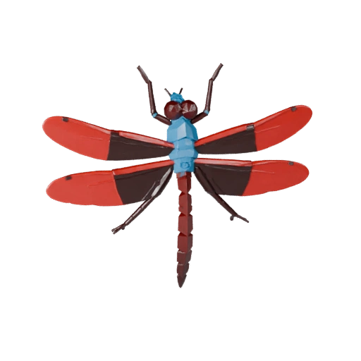 Высокополигональная 3D модель стрекозы - Детальный STL ресурс для печати