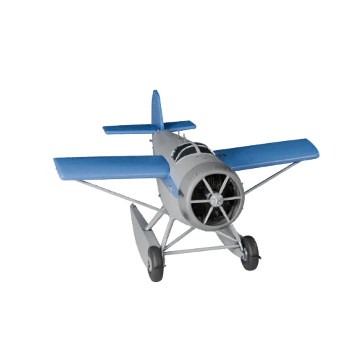 Винтажный гидросамолет 3D модель для блендера - Готовый к рендерингу PBR