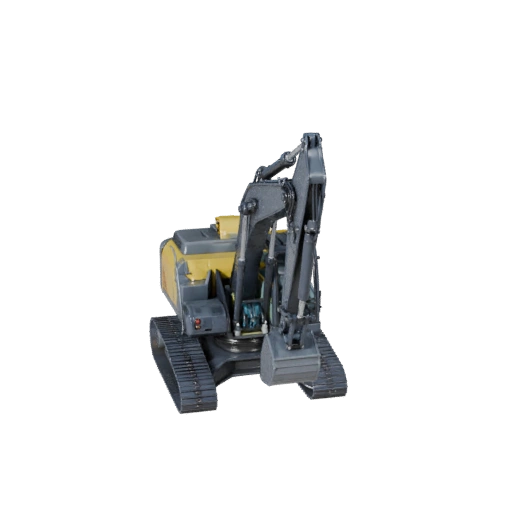 3D модель мини-экскаватора для Blender и игр - PBR ассет
