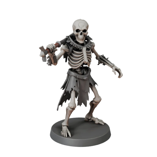 Realistic Undead Skeleton Miniature | Scene Drop-In Pack