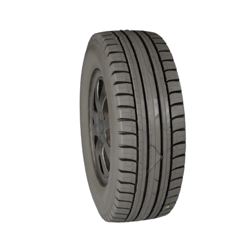 Готовая к игре 3D модель автомобильной шины для использования в реальном времени, актив PBR