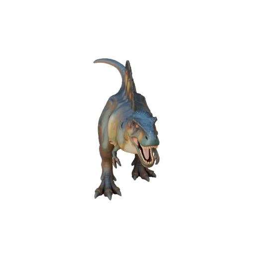 Мультяшный спинозавр 3D модель - стилизованный ассет для анимации