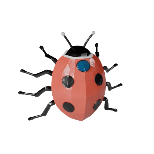 Высокополигональная 3D модель божьей коровки - Детальный STL ресурс для печати