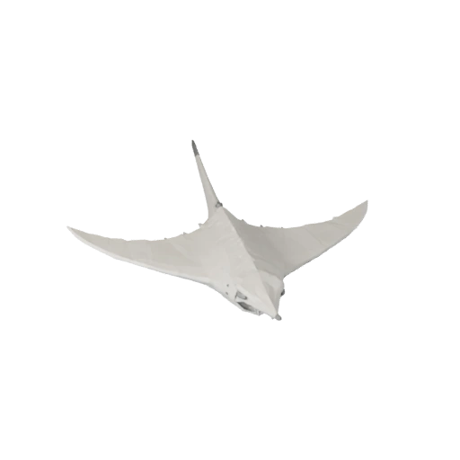 Низкополигональный скат 3D модель - игровой ассет для Unity с FBX | PBR