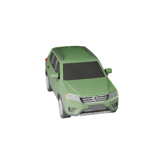 Низкополигональный семейный внедорожник 3D модель для Unity и Unreal PBR Asset