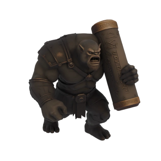 Миниатюра Брута Тролля в стиле Темного Фэнтези STL