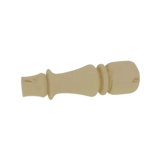 3D модель декоративного деревянного наконечника Короля из шахмат с классическим точеным дизайном и текстурой светлого дерева.