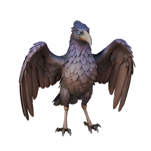 Реалистичный ворон 3D модель - rigged PBR ассет для игр | Royalty-Free