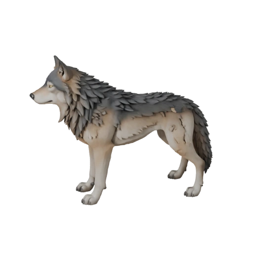 Высокополигональная 3D модель волка - Детальный STL-ресурс для печати | PBR