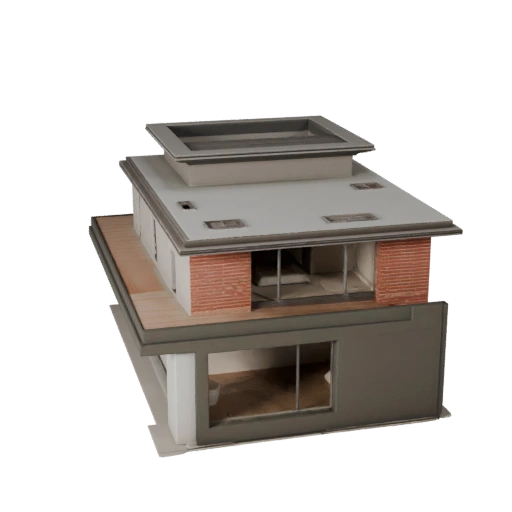 Современный дом 3D модель - Реалистичный Archviz ассет для архитектуры