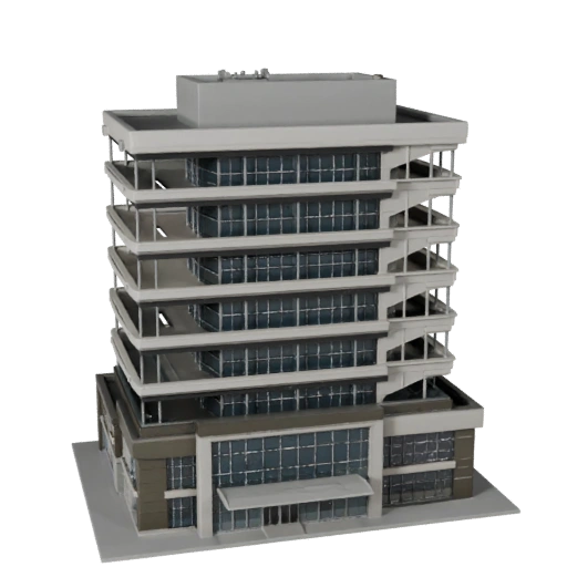 Instituto de Investigación Estilizado Oficina Modelo 3D - Activo de Juego