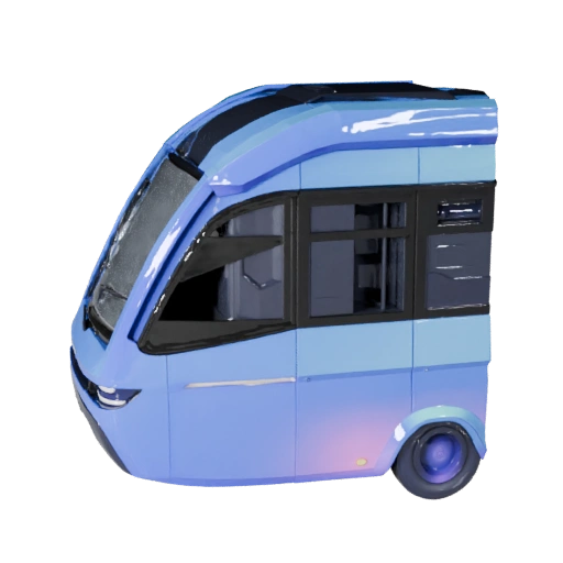 Высокополигональный футуристический автобус 3D-модель для студийных рендеров