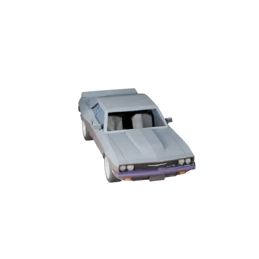 Низкополигональный маслкар 3D модель для Unity и Unreal PBR Asset