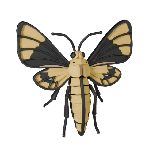 Высокополигональная 3D модель лунного мотылька - Детальный STL актив для печати