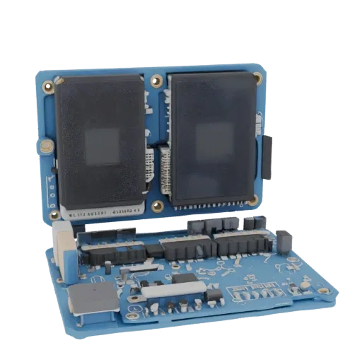 3D модель корпуса для Arduino Nano, аккумулятора 18650 и двух плат SIM800L, вид спереди