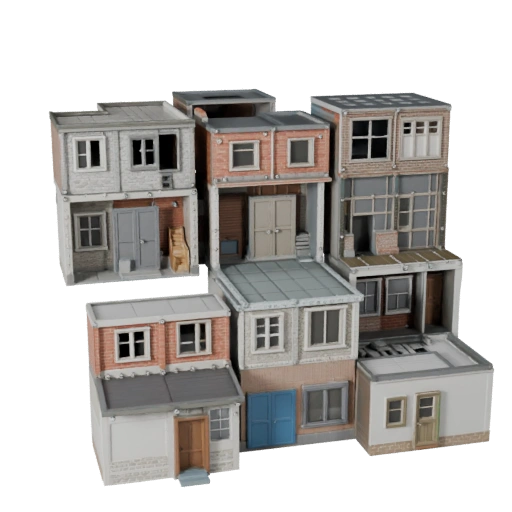 Modular Village Kit 3D Model for Blender - Render Asset