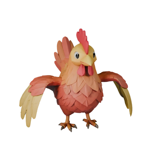نموذج دجاج عالي الدقة ثلاثي الأبعاد - أصل STL مفصل للطباعة