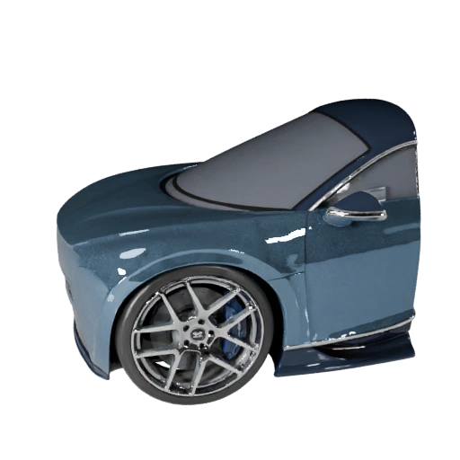 Высокополигональный гиперкар в стиле бугатти 3D модель для студии